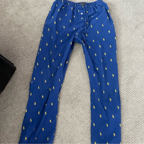 Ralph Lauren Sweatpants Blue base and yellow logos - Picture 3 of 3